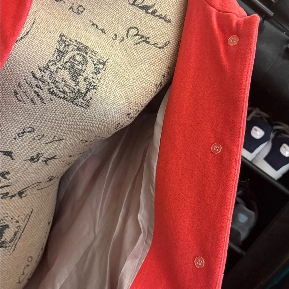 EUC J. Crew striking coral color, flawless coat. Medium thickness. Women’s Sz 10 - Picture 13 of 16